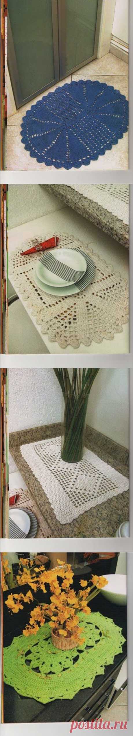 Коврики и салфетки. Крючком. Схемы. / crochet103.blogspot.ru
