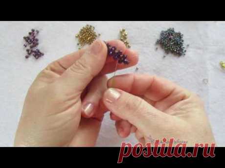 Серьги "Виолетта" * мастер класс по бисероплетению