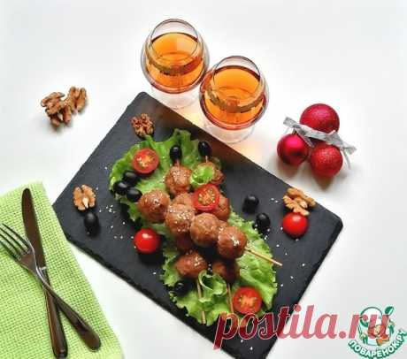 Фрикадельки запечённые в ореховом соусе Кулинарный рецепт