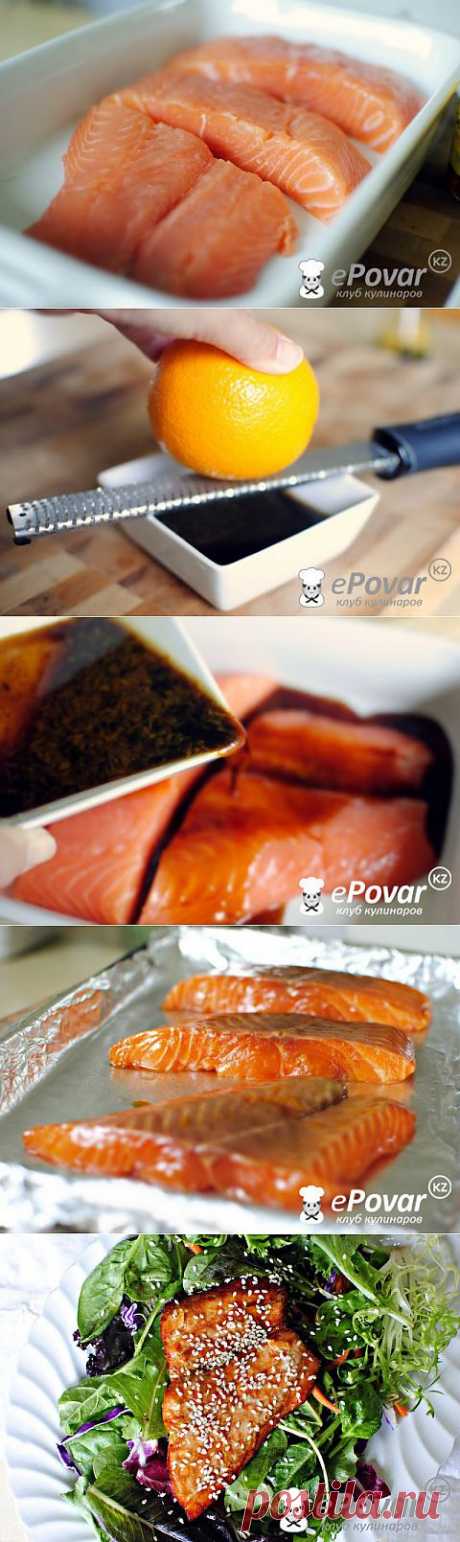 Лосось в апельсиновой глазури — Рецепт приготовления с фото — Горячие блюда, Блюда из рыбы и морепродуктов