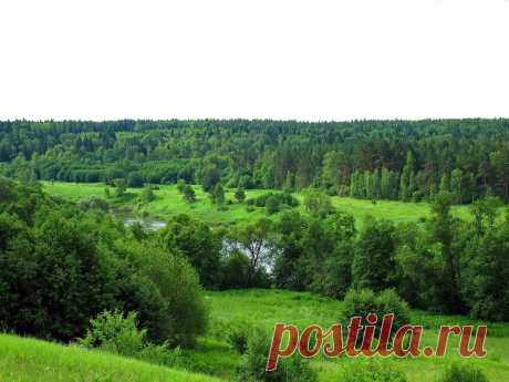 с высокого берега Угры