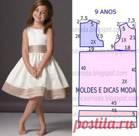 Платья для девочек — выкройки (Шитье и крой) | Журнал Вдохновение Рукодельницы