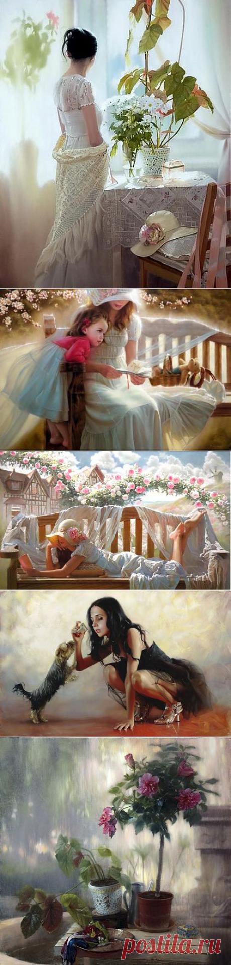 Андрей Беличенко. Утонченные женские портреты | Usenkomaxim.ru