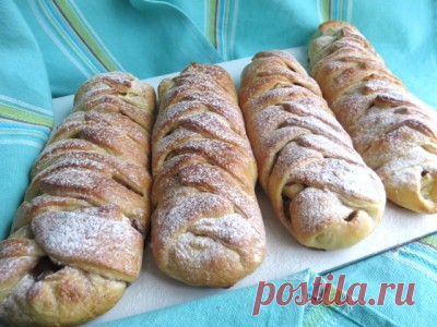 Яблочные косички : Выпечка сладкая
