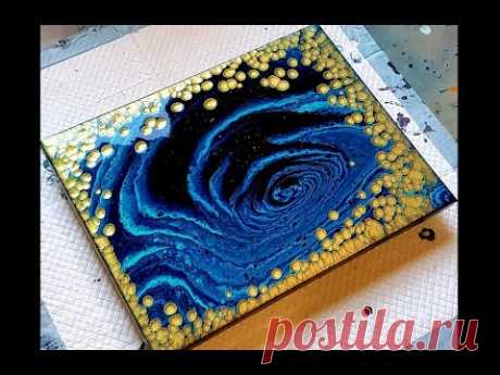 #486 3rd Attempt At Metallic 'Floating' Pearls In A Ring Pour