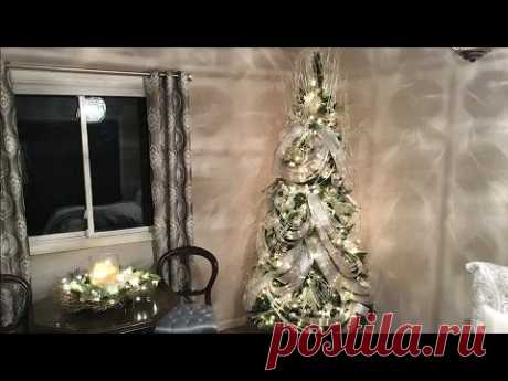 Wave Ribbon Christmas Tree Decorating Tutorial - How To Ribbon Technique - Holiday decorating