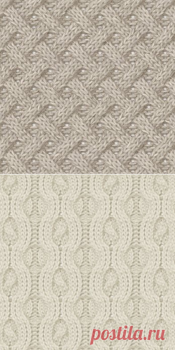 Вязание спицами - Узоры спицами - Косы и араны - 30 узоров