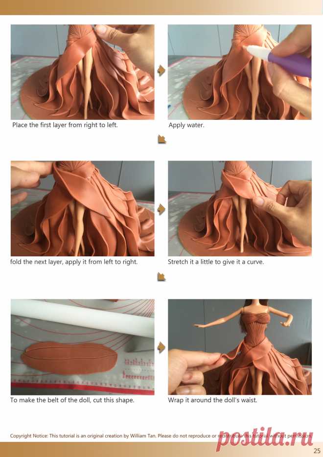 Autumn Gold Doll Cake Tutorial