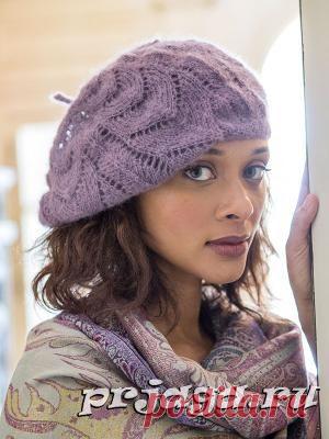 Женский берет спицами