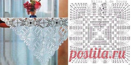 Мотив для скатерти/салфетки/дорожки, связанной крючком Конкурс "Счастливый комментарий" - комментируй публикации, получай призы каждую неделю! Детали конкурса читайте здесь ЗДЕСЬ  Экспресс конкурс "Вязаный карантин", 3 сезон! - детали участия читаем ЗДЕСЬ