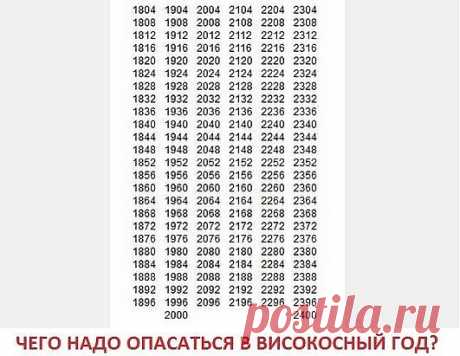 Чего надо опасаться в високосный год