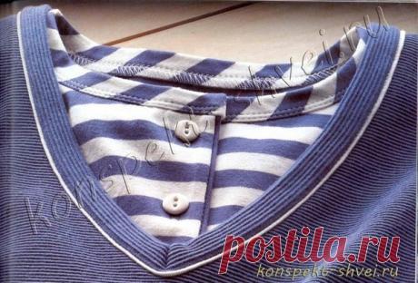 Как сделать кант на круглой горловине в трикотажном изделии (Шитье и крой) | Журнал Вдохновение Рукодельницы