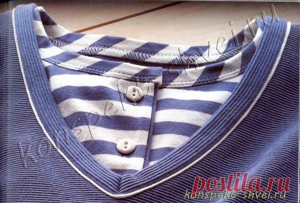 Как сделать кант на круглой горловине в трикотажном изделии (Шитье и крой) | Журнал Вдохновение Рукодельницы