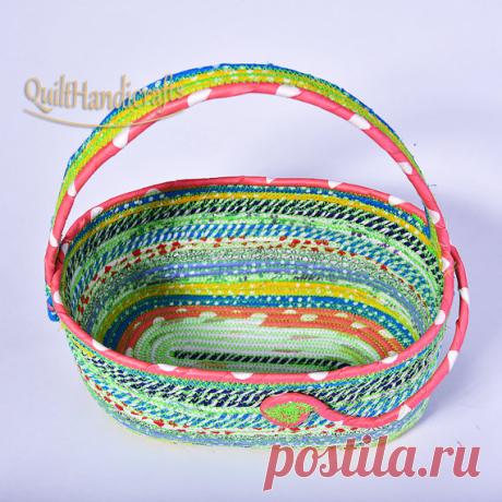 large Easter Basket Hand Great for kids by QuiltHandicrafts