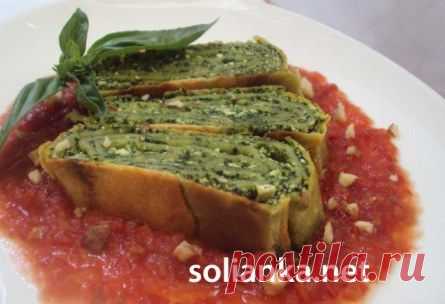 Несладкий штрудель со шпинатом