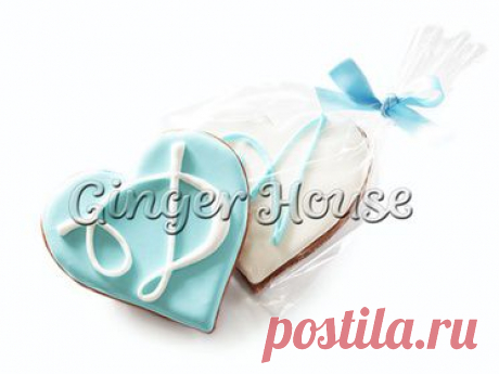 Сердца с инициалами | Пряничная мастерская