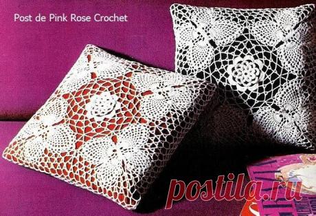Чехол для подушки с бабочками. Крючком. Схемы. | САМОБРАНОЧКА - сайт для рукодельниц, мастериц