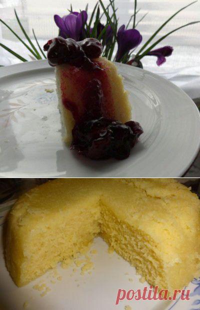 Манник, запеченный в микроволновке за 10 минут