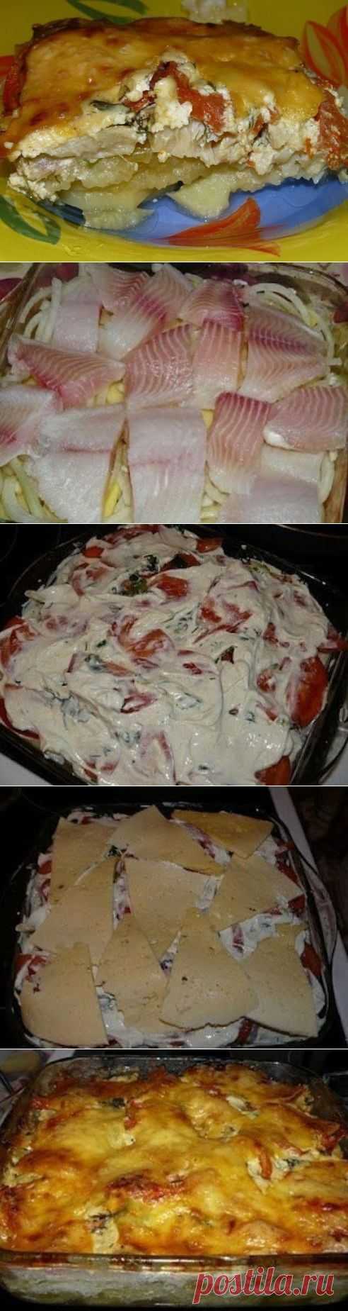 Обалденная вкусная запеканка картофельная с рыбкой | Готовим вместе | Приготовление | Постила