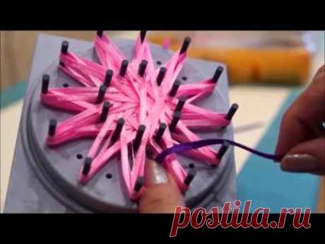 Цветы из ленты на луме (Ribbon Flower by Lume)