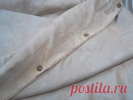 Пододеяльник с застежкой на петли и пуговицы