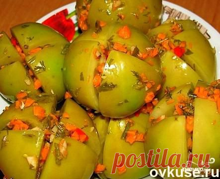 Квашеные зеленые помидоры - Простые рецепты Овкусе.ру