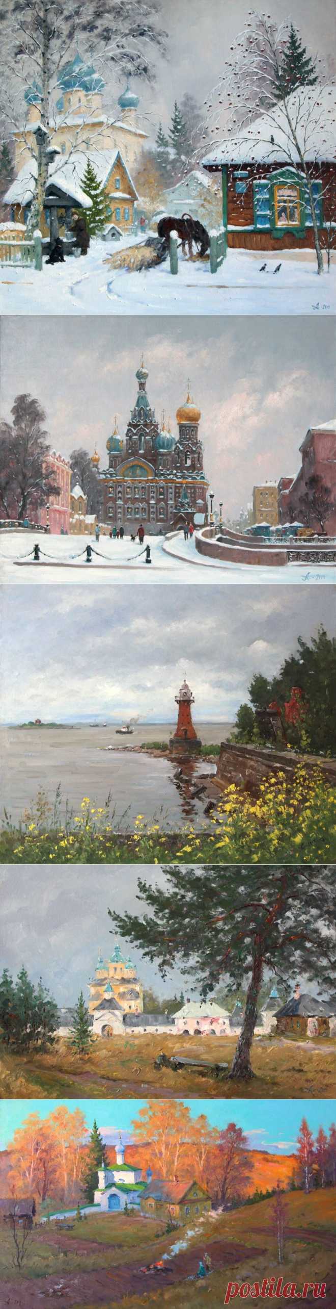 Русские пейзажи художника Александра Александровского | Современное искусство