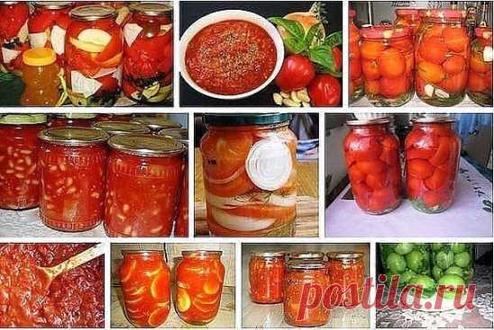 15 супер-рецептов из помидоров. 
1. Помидоры по корейски, быстро, вкусно
2. Маринованные помидоры сладко-острые
3. Зеленые соленые помидоры
4. Острая закуска из помидоров
5. Соус 