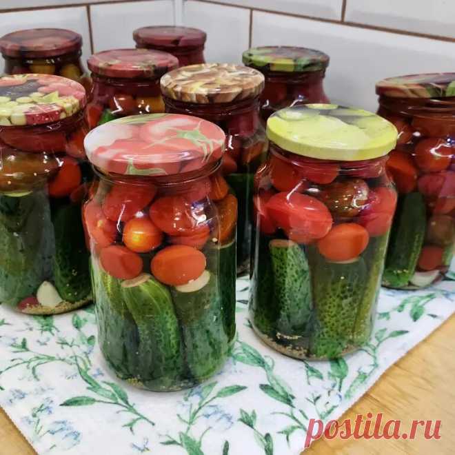 Отличный проверенный рецепт маринованного ассорти
(отдельно огурцы или черри тоже хорошо получаются)
