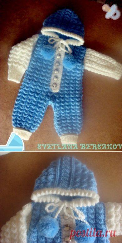 Вяжем комбинезон для малыша спицами - МК