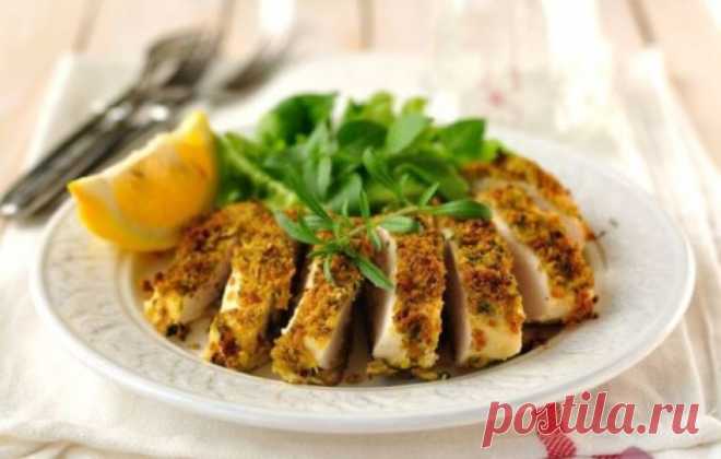 Куриные грудки в лимонно-чесночной панировке