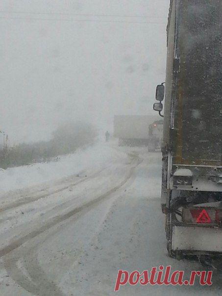 Сильнейшие заносы на трассах в Пермском крае. (08.10.15) / Социальная погода