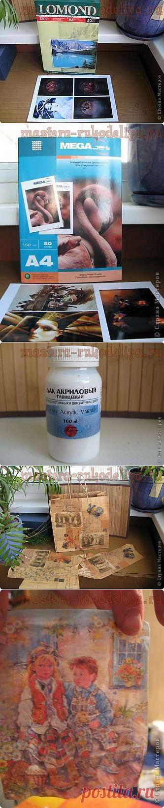 Использование в декупаже открыток, распечаток и т.п. | Умелые ручки