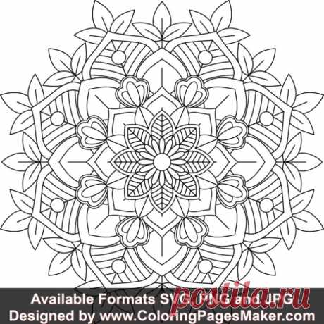 SVG Mandala Art #156 &amp;#8211; ColoringPagesMaker