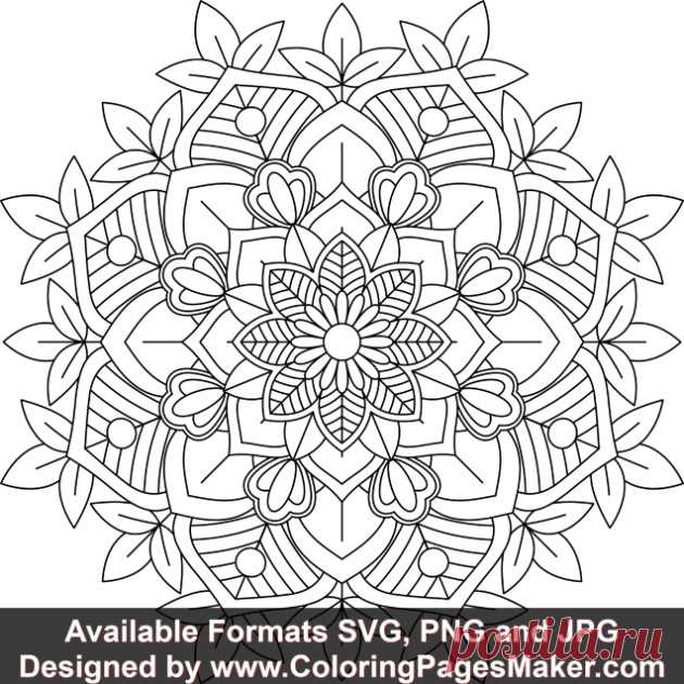 SVG Mandala Art #156 &#8211; ColoringPagesMaker