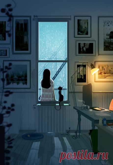 Волшебство ночи... Художник Паскаль Кэмпион (Pascal Campion).