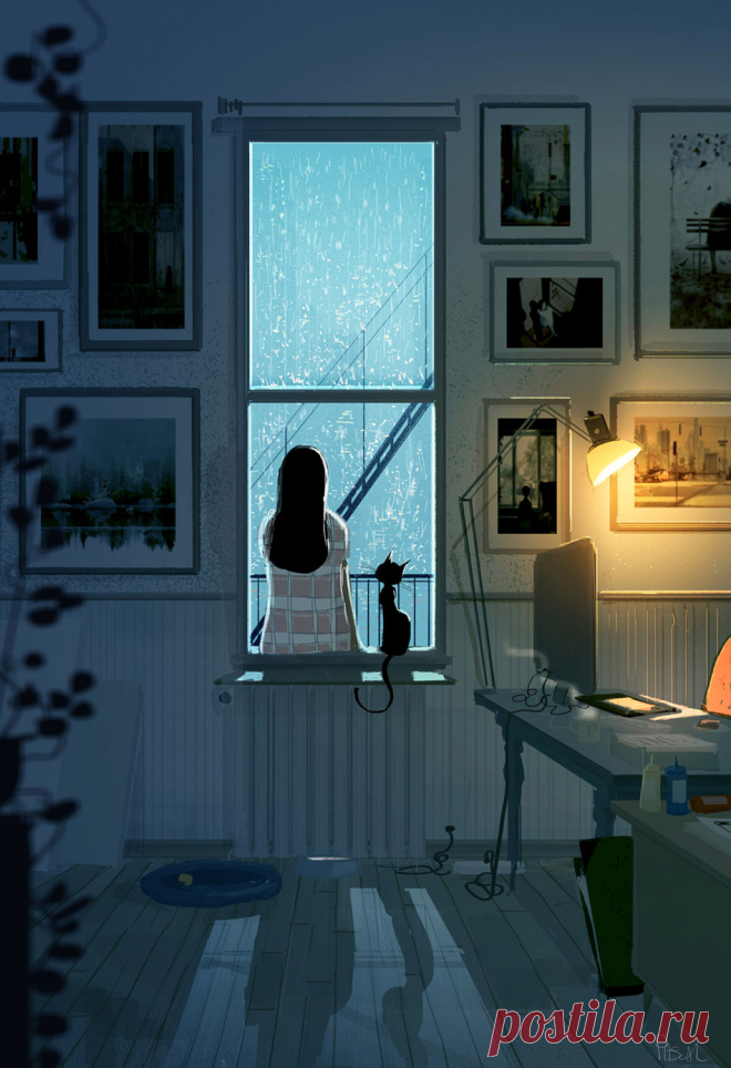 Волшебство ночи... Художник Паскаль Кэмпион (Pascal Campion).