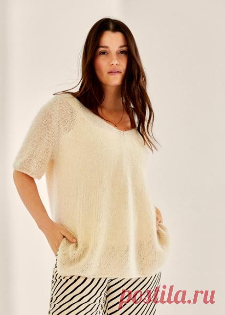 Пуловер с коротким рукавом