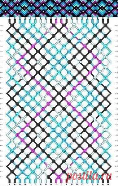 Плетем яркие фенечки. Схемы.