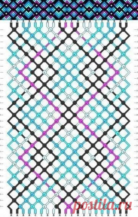 Плетем яркие фенечки. Схемы.