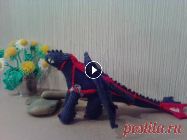 Черный дракон (беззубик), ч.5. Black dragon, р.5. Amigurumi. Crochet.  Вязать игрушки, амигуруми. Эту игрушку я вязала этой пряжей - Этот МК платный. Доступ к нему по ссылке. Чтобы получить ссылку, надо связаться со мной: This MK must be paid. Acce...