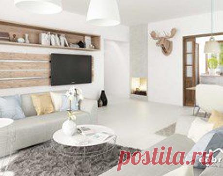 Salon z kuchnią - styl Nowoczesny