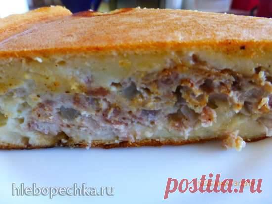 Заливной мясной пирог в пиццамейкер Princess 115000 - Хлебопечка.ру