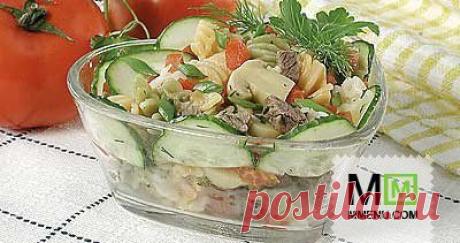 Салат с макаронами - кулинарный рецепт. Миллион Меню