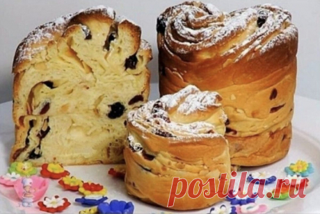 Пасхальные слоеные куличи "Розочки"