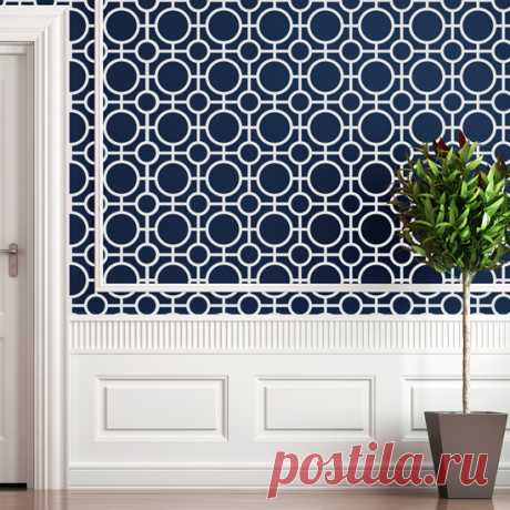Holmby Hills Стена Картина Трафарет - stencilease.com