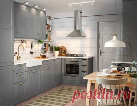 Традиционная кухня в сером цвете - IKEA