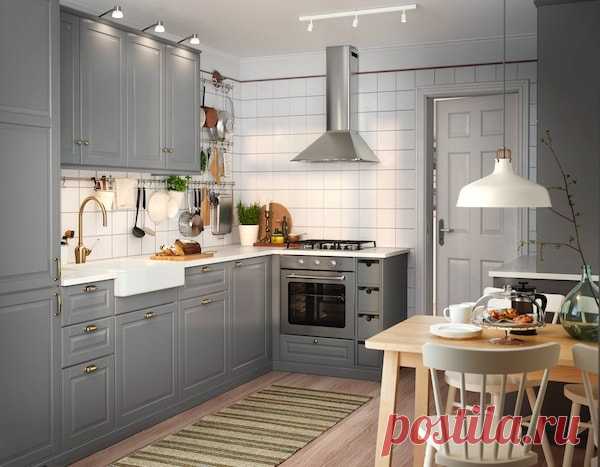 Традиционная кухня в сером цвете - IKEA