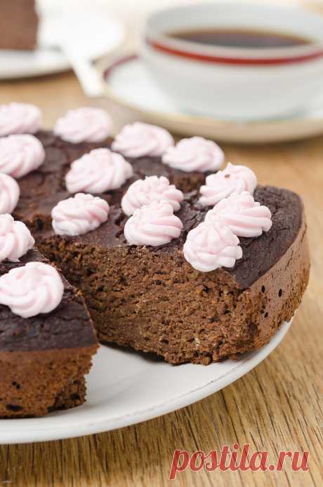 Шоколадно-нутовый пирог. (Рецепт по клику на картинку).