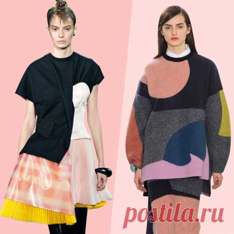 In/Out: color blocking VS вещи-коллажи